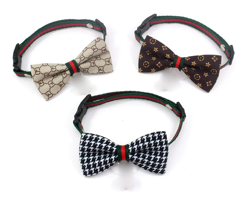 

Luxury designers bow pet dog collars custom