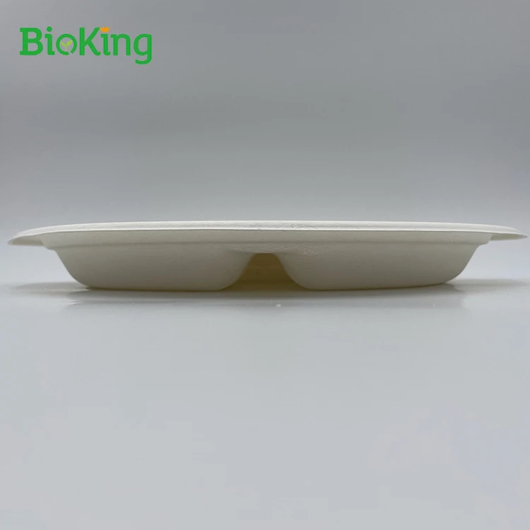 

Best price bagasse Eco friendly disposable sugarcane pulp plate, Bleached;natural