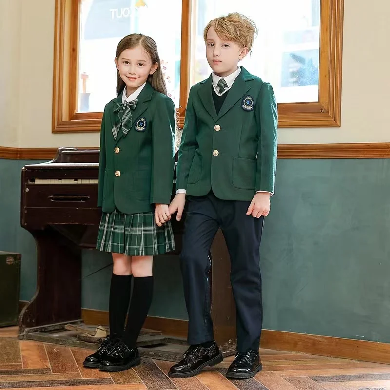 

Custom School uniforms primary students daily wear boys girls design blazer skirt school uniform, Customer's request
