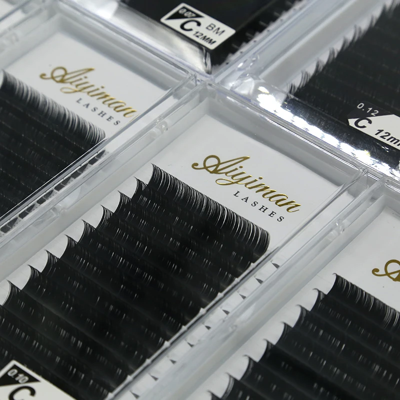 

Individual premium eyelash extension classic, one by one classic lash extension, customer logo eyelash packaging box