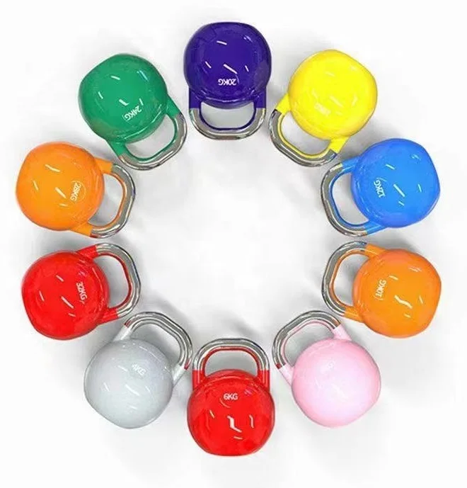 

Beautiful candy colored kettlebells nice quality vinyl coated kettlebell set competition for home and outdoor, Colorful