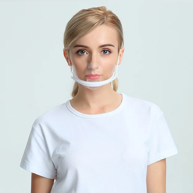 
Safety Face Plastic Catering Clear Smile Nose Protective Transparent Maskes 