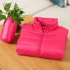 High Quality Long Sleeve Stand Collar Nylon Ultra Light Duck Down Jacket