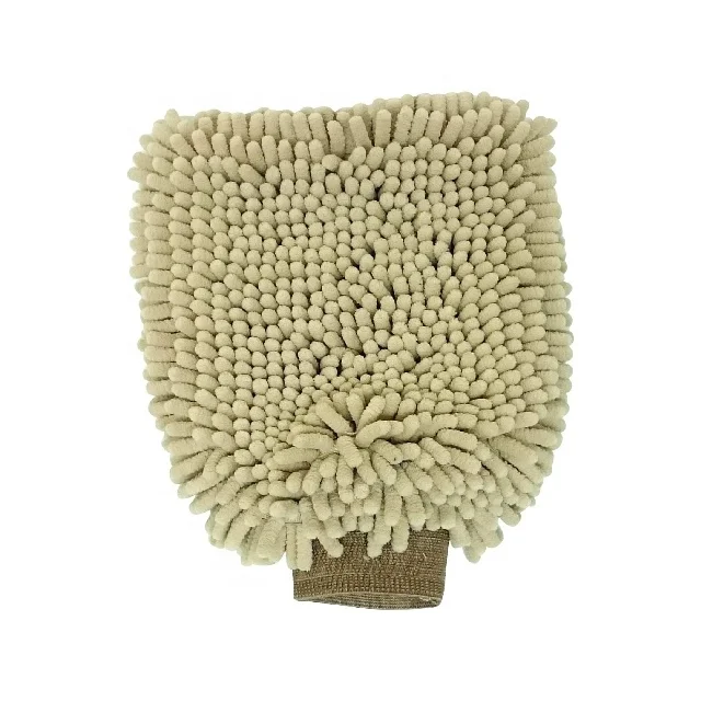 

pet towel glove ultra absorbent chenille coral fleece material - great for drying dog or cat fur after bath, Customized
