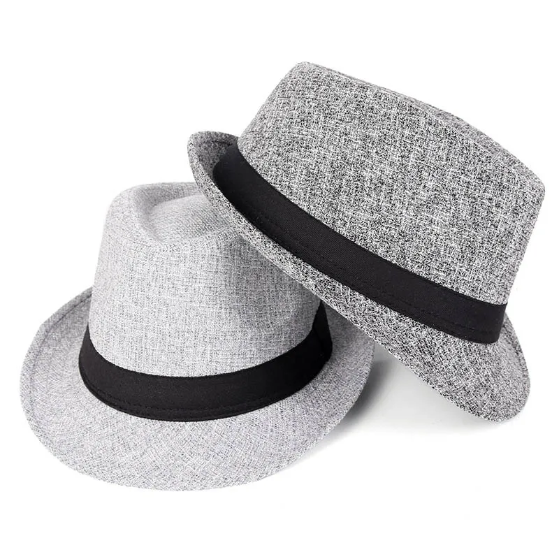 Trilby Fedoras Panama Jazz Hat Short Brim Bowler Hat for Men Women