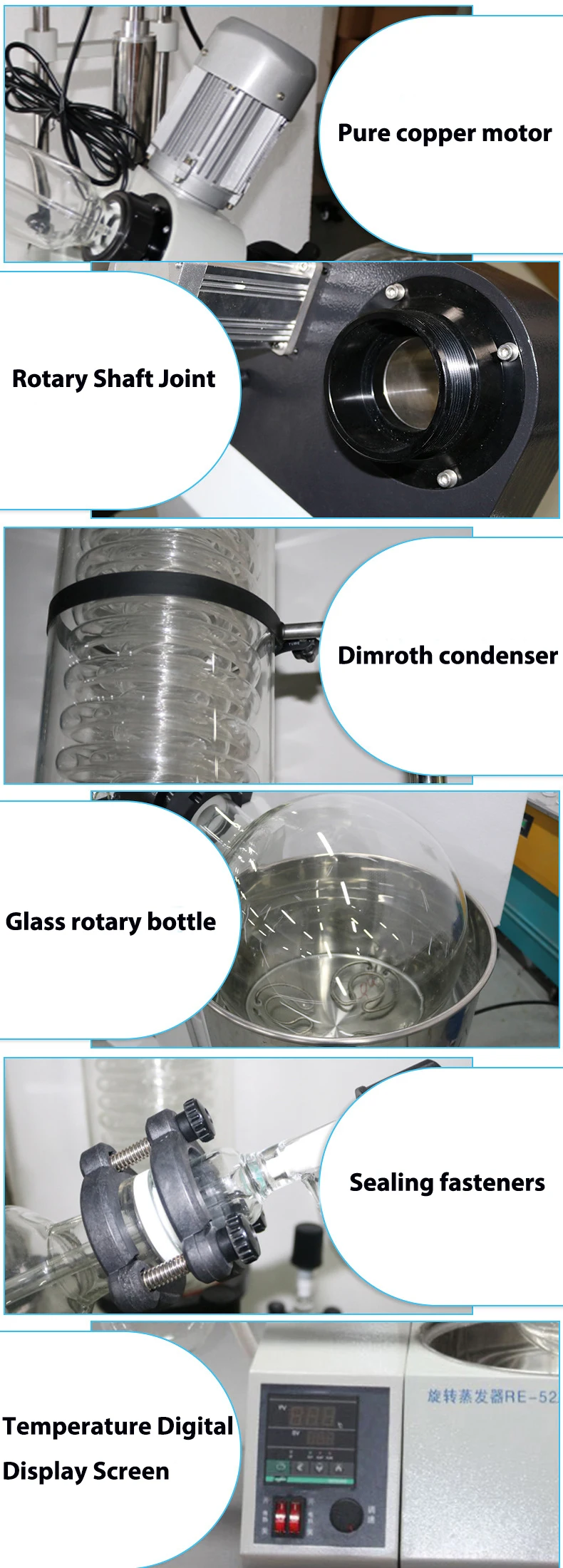 Alcohol Distillation Equipment 50l Vacuum Rotary Evaporator With