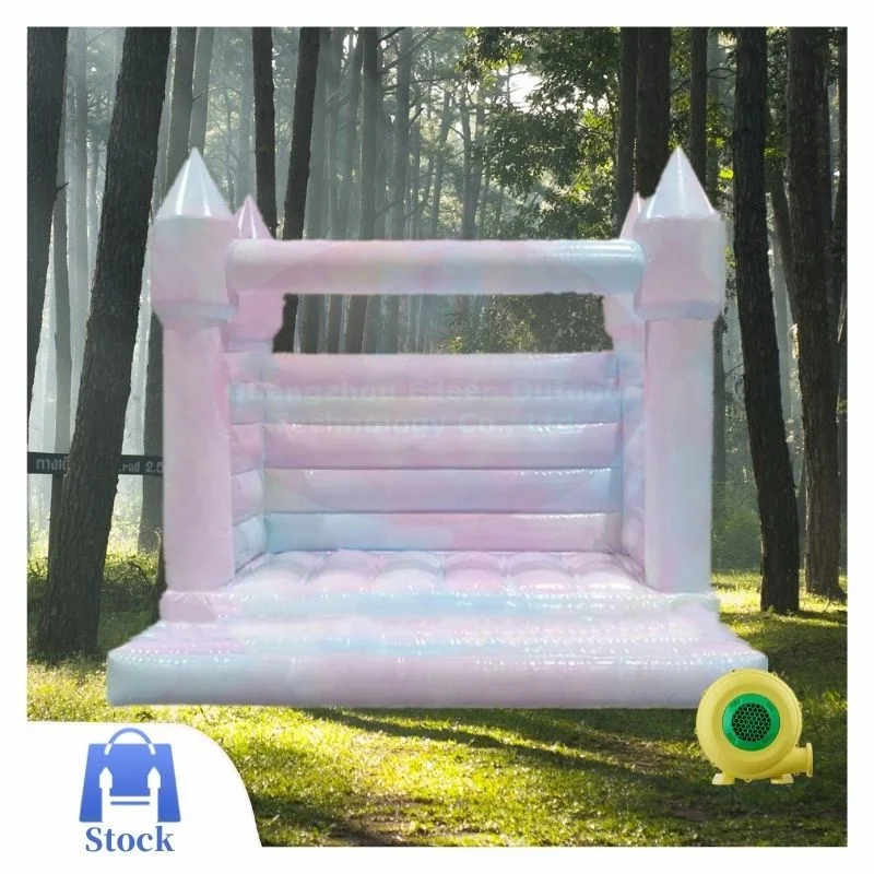 

Tie-dye color inflatable white bounce house Colorful white bouncy castle Outdoor rental, Customized color