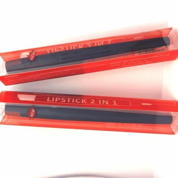 

2021 new arrival vegan long lasting high pigment waterproof 2 in 1 factory price wholesale double ended lipliner pencil, 12 regular colors