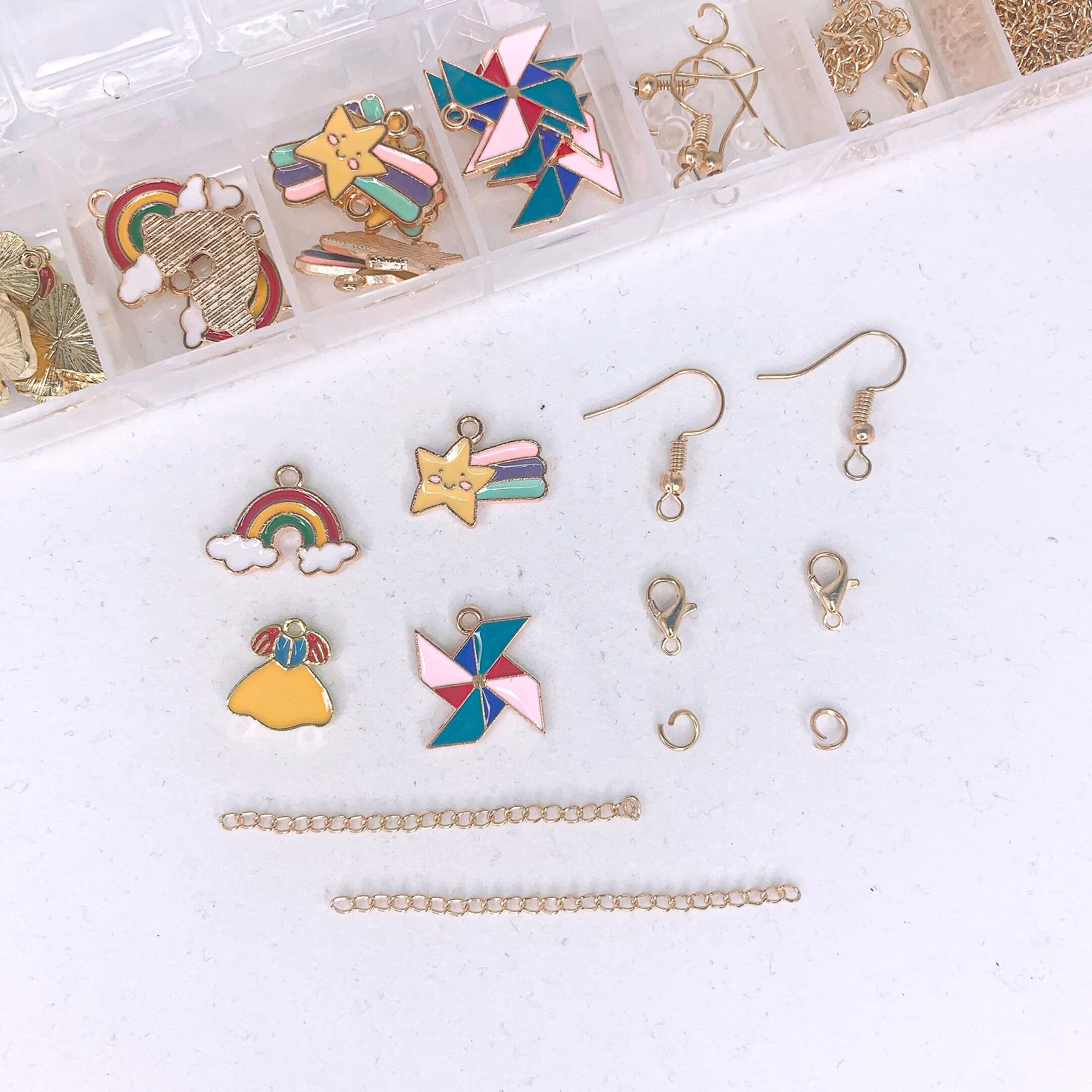 

Kids Handmade DIY Wear Accessory Sets Creative Grid Children Handicraft Jewelry Making Accessories