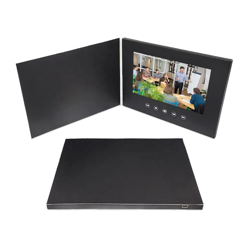 

7inch Lcd Screen Business Promotional Motion Digital Wedding Invitation Greeting Card Album Mailer Gift Box Book Video Brochure