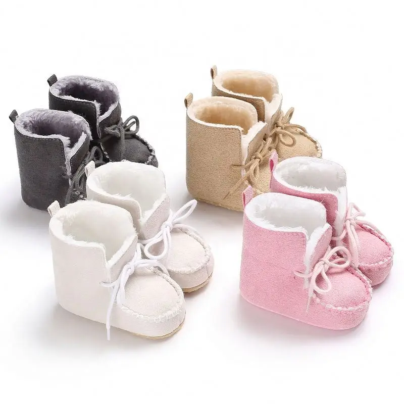 

2020 Infant Toddler Princess Girl Baby Kids Boots Fur Winter Keep Warm Crib Shoes Newborn Children Shoes Boots