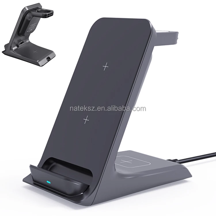 

3 in1 Multiple Devices Wireless Charger Magnetic Charging Base for Phone Watch & Headphones Compatible charger station