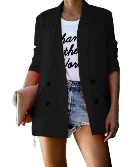 

4 Color 2021 women's plus size coats blazers ladies women
