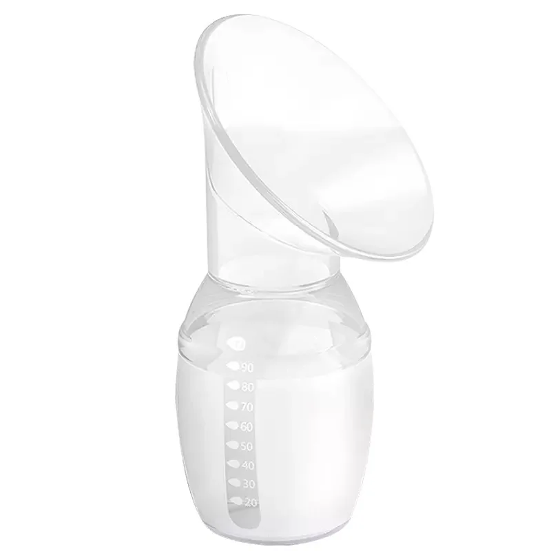 

90ml Food-grade silicone manual breast pump BPA Free Custom Color manual breast milk pump, Transparent or customized