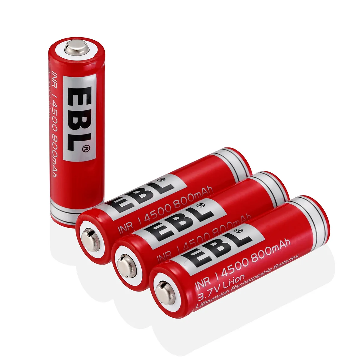 Ebl 4 Packs Full Capacity 3.7 Volt 14500 Rechargeable Lithium Ion ...