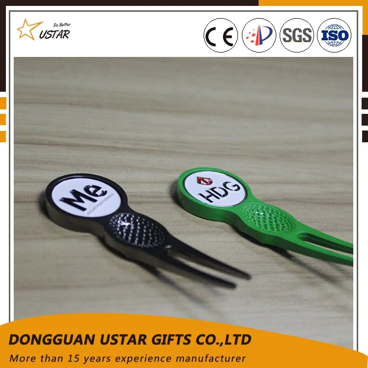 
Wholesale custom golf accessories blank metal bulk personalized golf divot tools with magnet golf ball marker 