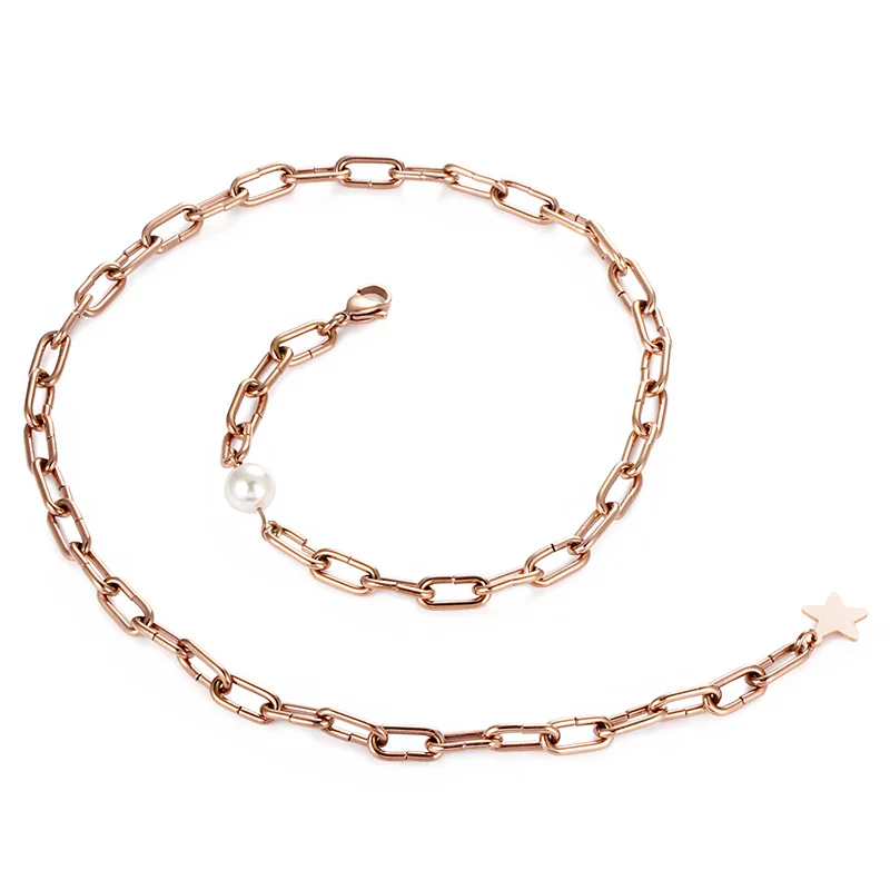 

2020 Custom High Quality Women Stainless Steel Necklace For Gift, Gold
