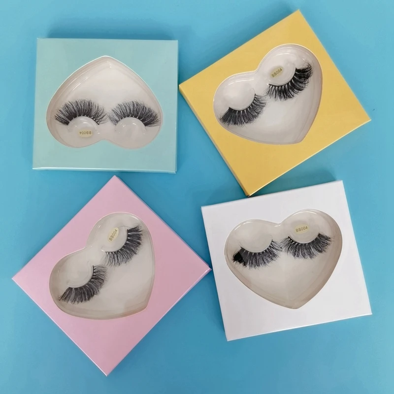 

lashes paper box 3d mink eyelash natural eyelashes mink lashes3d wholesale vendor heart lashbox