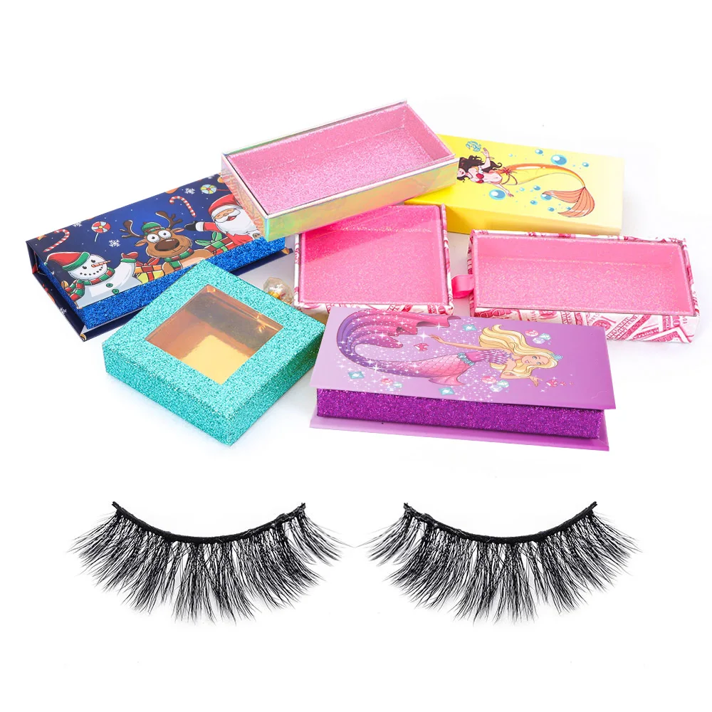 

6D Silk Faux Mink Makeup Eyelashes Other Accessories Brush Tools Sets for Eyelash Salon and Online Lash Beauty Shop Eyelashes, Black color