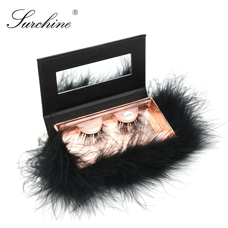 

fashion natural 3d mink false eyelashes bulk pack wholesale vendor customized luxury black purple fur packaging box mirror cases