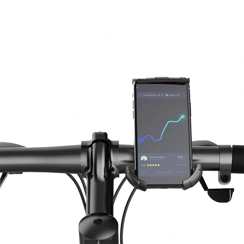

Cycling bike phone holder HOPqx flexible bicycle smartphone holder, Black