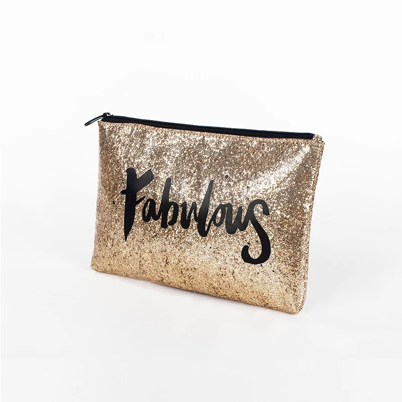 

Personal Glittery Golden Zipper Purse Wholesale Glittery Golden Canvas Zipper Wallet, As pics show