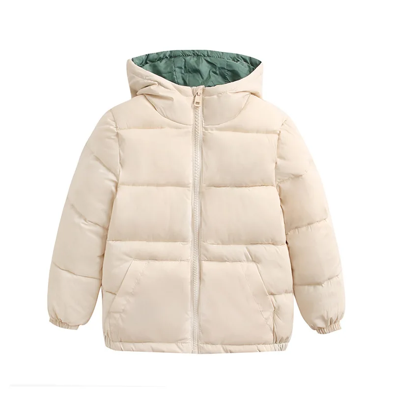 

Children's clothing cotton-padded jacket 2020 winter clothes new boys and girls down cotton jacket contrast thick hooded jacket