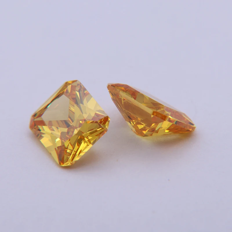 

3A Loose D-Golden Radiant Cubic Zircon Gems Stones Big Discount