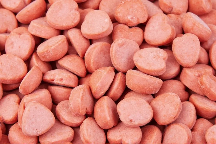 Cinnamon hearts candy packages displayed alongside similar cinnamon-flavored candies showing size and packaging differences for comparison