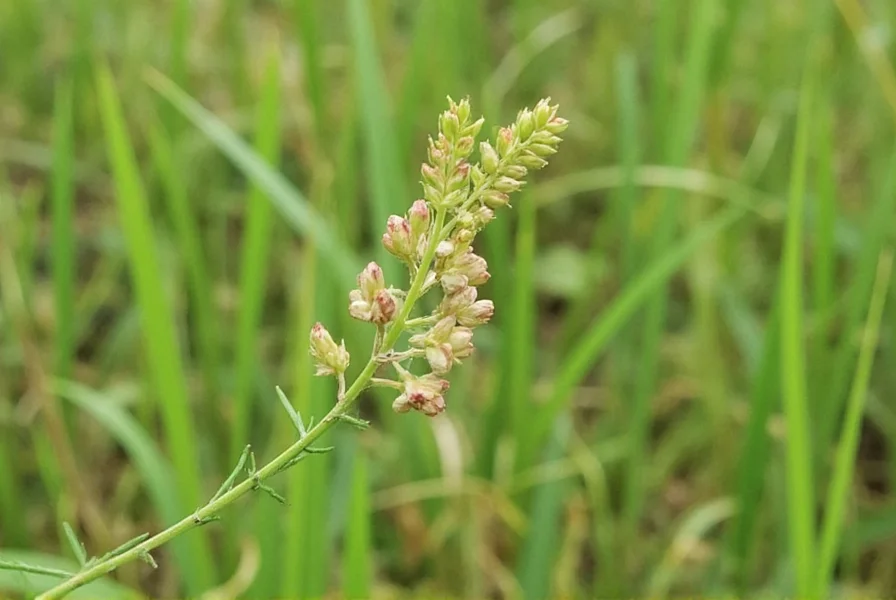 Close-up comparison of wild sesame seeds versus cultivated sesame seeds showing size difference