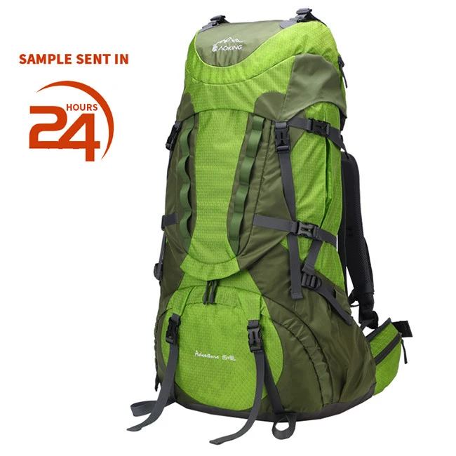 

Aoking Adventure Hunting Hiking Backpack 75L With Raincover, Traveling Bag For Backbag Hiking, Royalblue, green, black