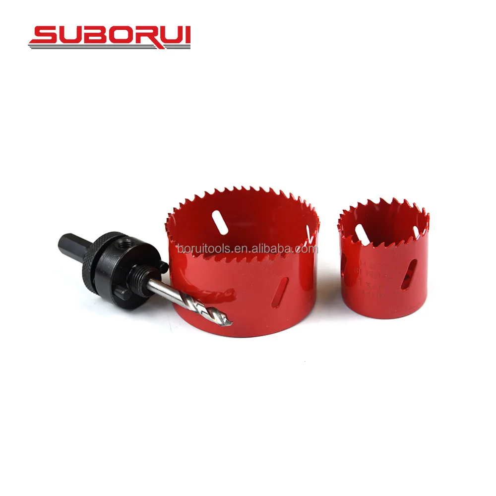 

BORUI Wood Core Drill Bit Bi-Metal Hole Saw Drill Bit HSS Hole Cutter With Arbor For Wood and Metal