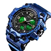 

SKMEI 2017 Big LED Digital Watch Men Dual Display Analog Quartz Sports Watches Military Style 1155B