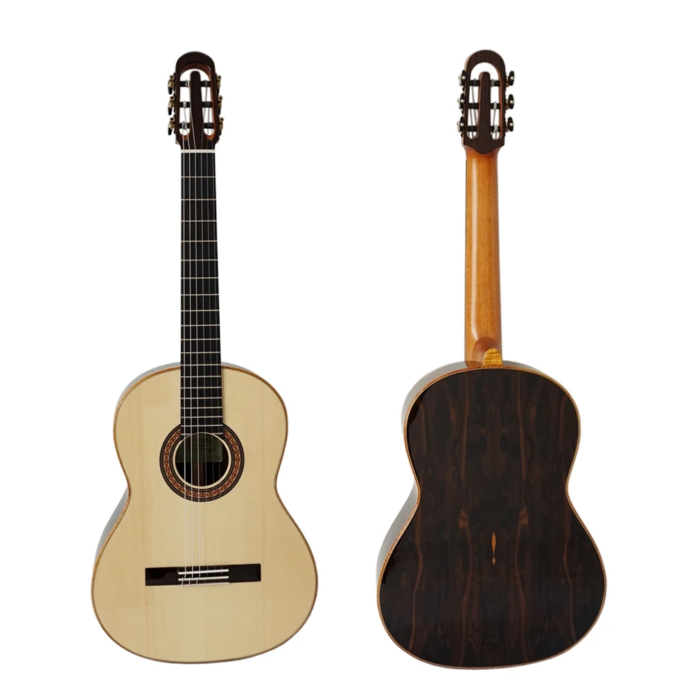 

Aiersi Brand Professional Master Level Handmade Nomex top Double Top All Solid Nylon String A-echoes Classic Guitar