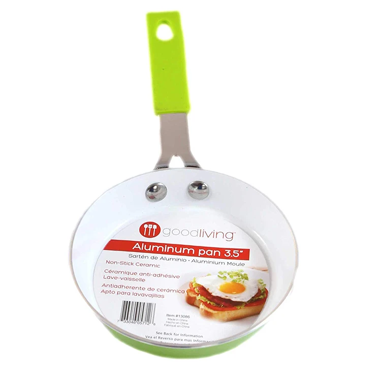 

High quality cooking safe cookware egg ceramic non stick frying nonstick mini fry pan set for kitchen, Green and customized color