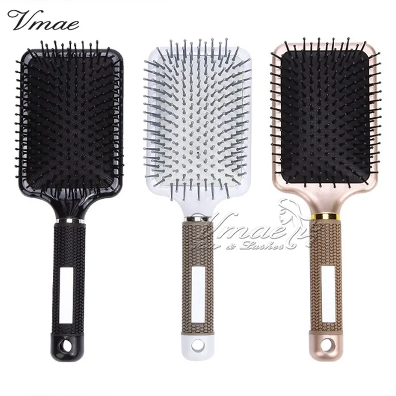 

Vmae Wholesale Anti Static High Quality Paddle wig Wet Hair Straightener Massager Care Brush