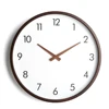 Dark Paint Nature Wood frame Quartz Home Decoration Wood frame Wall Clock