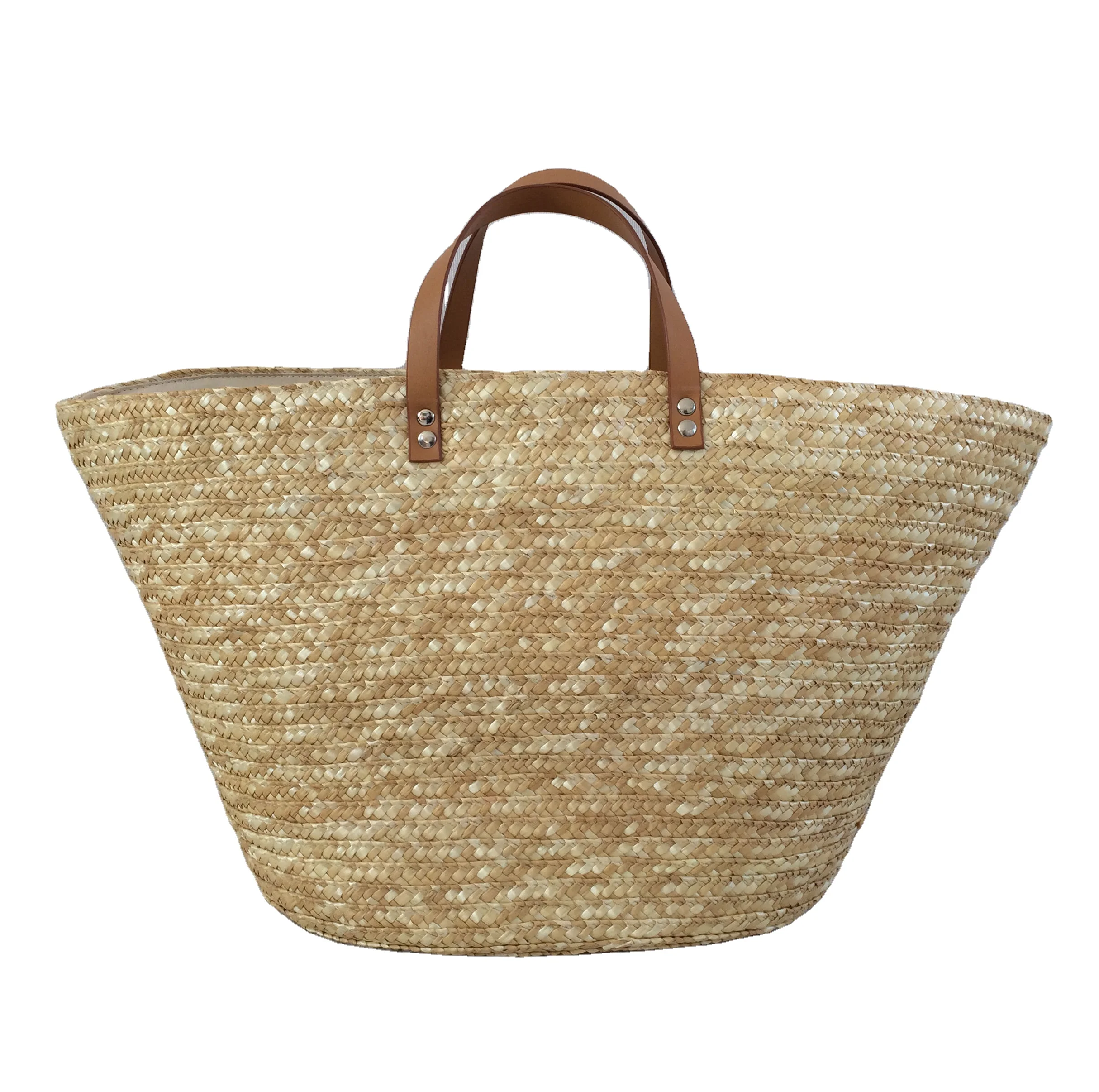 高品质天然女士小麦秸秆手提包沙滩包