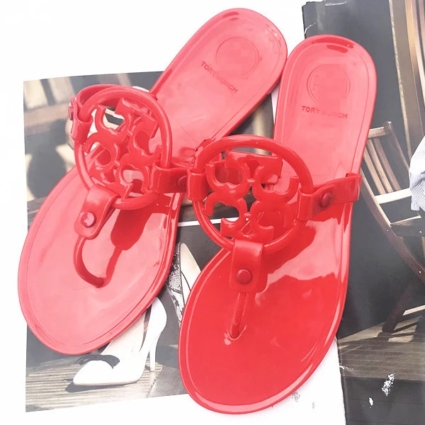 

Best selling in 2021 fashion Womens Thong Flip Flops Superior Quality Flat Pvc Jelly Sandals For Evening Dress, Picture color