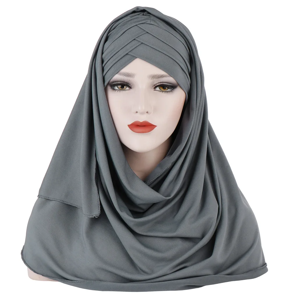 

Wholesale islamic clothing muslim sold color turban arabic hijab women, As picture show