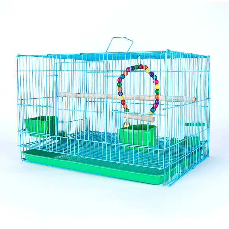 

Foldable pet animal cage large big bird parrot cage house metal iron cage for bird parrot finches favor L