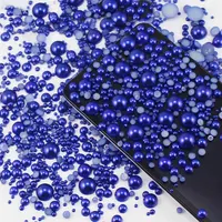 

ABS Mixed Size 576pcs Rhinestone Pearls Half Round Flatback Pearls Resin Beads For Decoration F0509