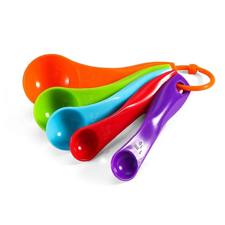 

Cheap Price Colorful Baking Measuring Spoons Set of 5 Measure Plastic Spoon