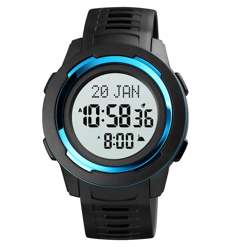 

Skmei 1729 New Muslim Prayer montre watch PU Band Sport Islamic Azan Wrist Watch for Men, 6 colors