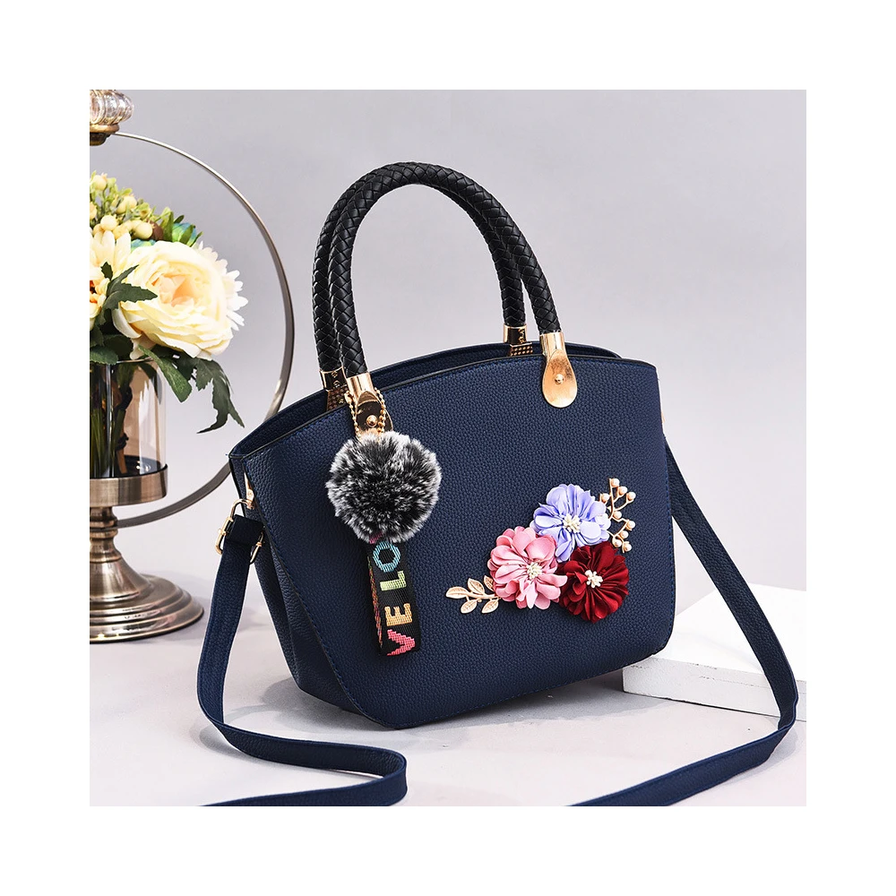 

RETON New Trendy Leather Women Shoulder Bags Handbag With Three-dimensional Flowers Crossbody Ladies Handbags For Women