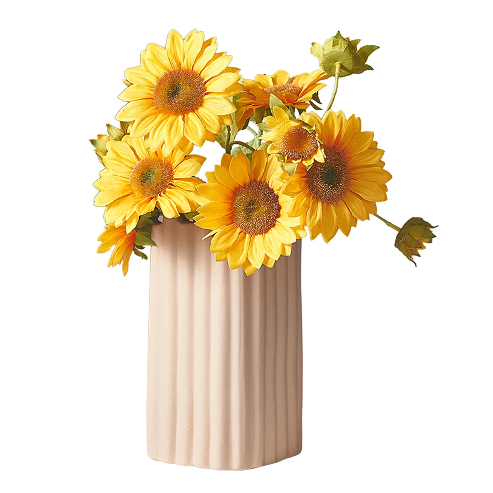 

Nordic home desktop decoration ceramic flower arrangement irregular striped vase