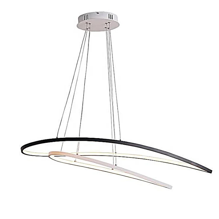 Nordic decoration home modern straight-down suspending led circle rings chandelier pendant lamp