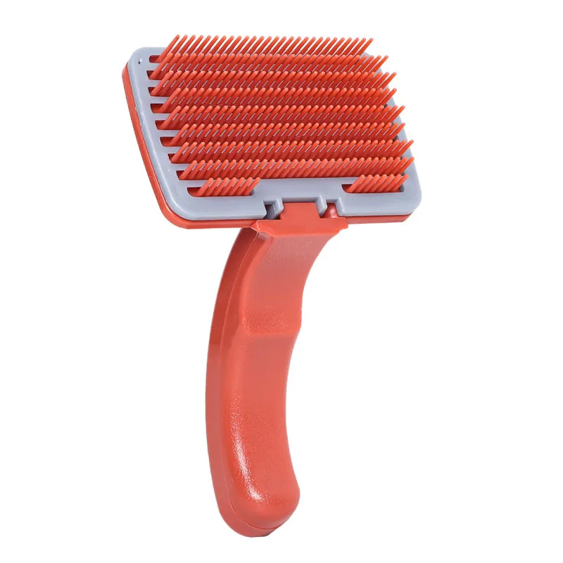 

Spot Wholesale Plastic Pet Message Comb Home Style Pet Hair Removal Self-cleaning Comb Large