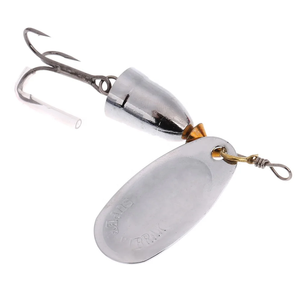 

Manufacturers composite long-throw metal rotating sequin bait spoon fishing lure with treble hooks, Golden/silver/copper