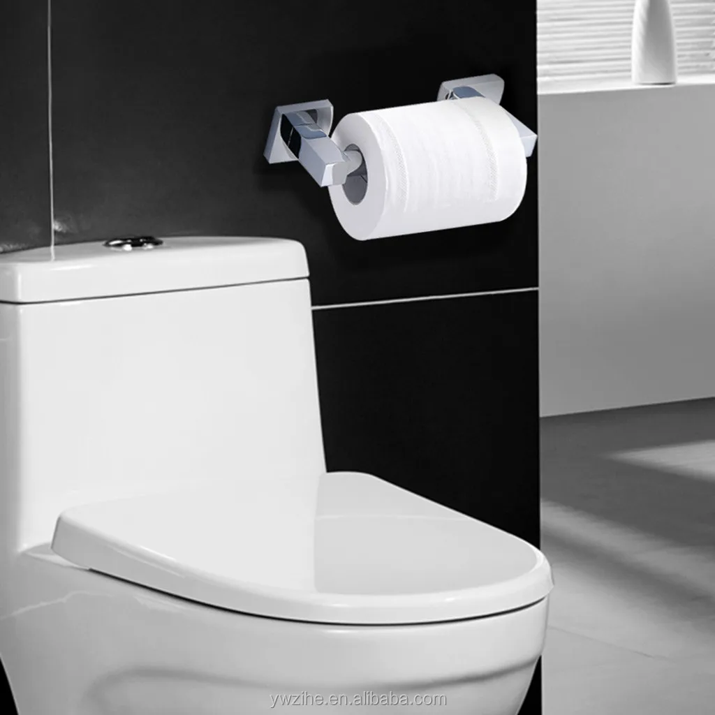Chrome Toilette Rouleau Papier Supportmural carré pour contemporain et moderne 